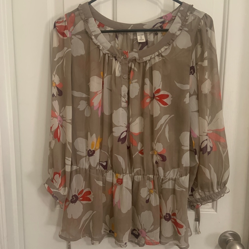 Brown sheer top